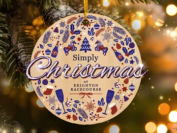 Bauble with Christmas Party information 