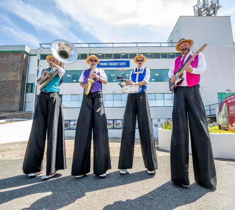 A welcome band at Brighton Racecourse